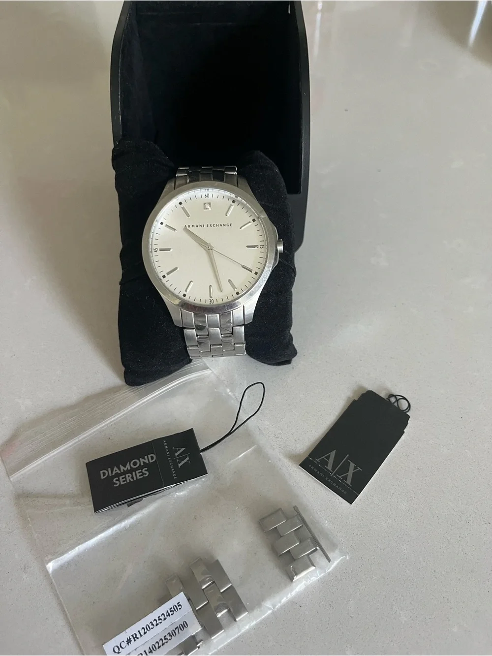 A/X Armani Exchange Silver Dial Stainless Steel Bracelet Watch